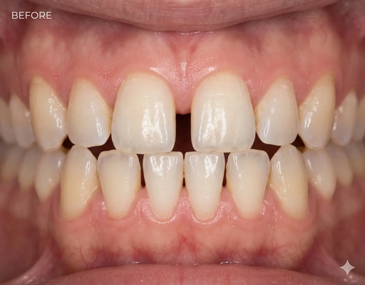 Patient before Invisalign treatment