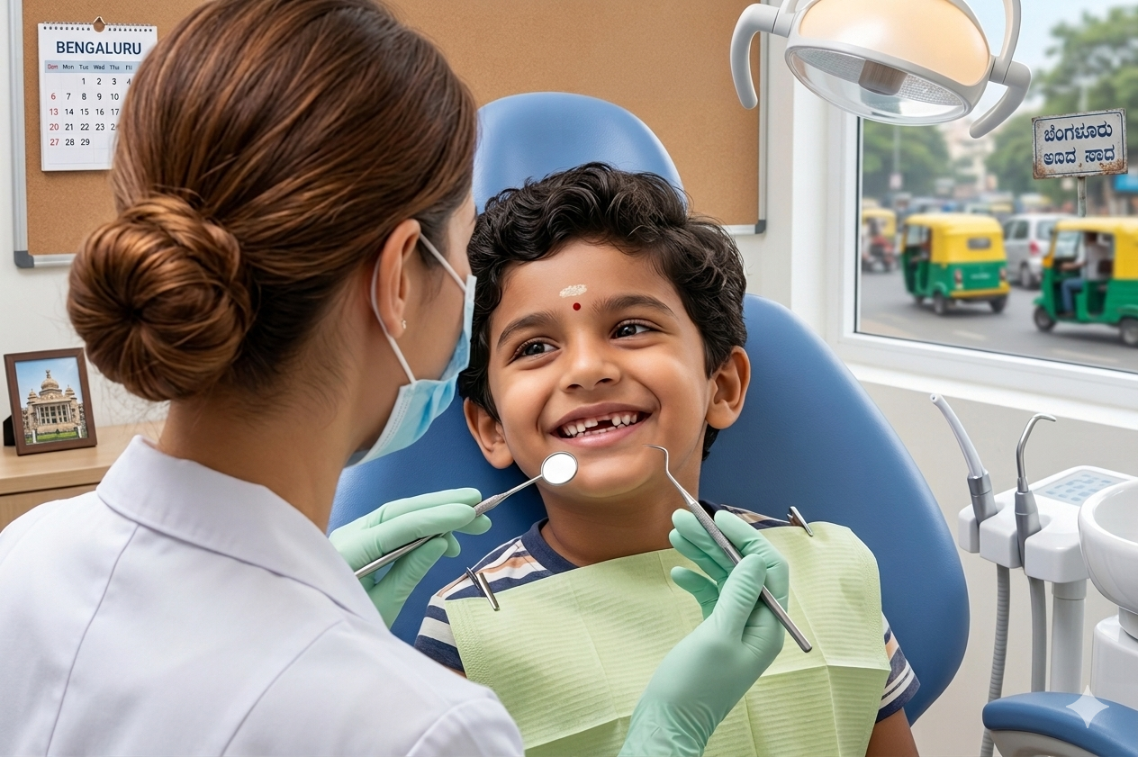 Natural teeth close-up — pediatric dental care